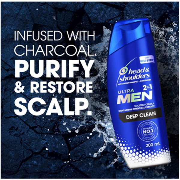 Buy Head & Shoulders Ultramen 2in1 Deep Clean Anti Dandruff Shampoo & Conditioner 750ml Online